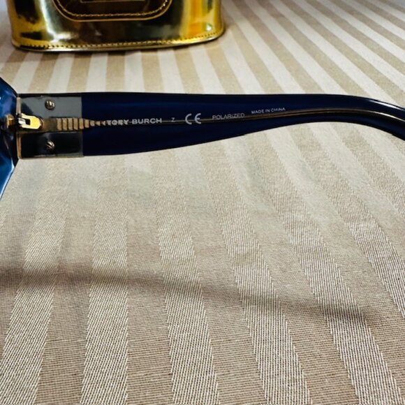 Tory Burch Ladies\' Oversized Crystal Blue Sunglasses TY 7043 771/37 main image 8